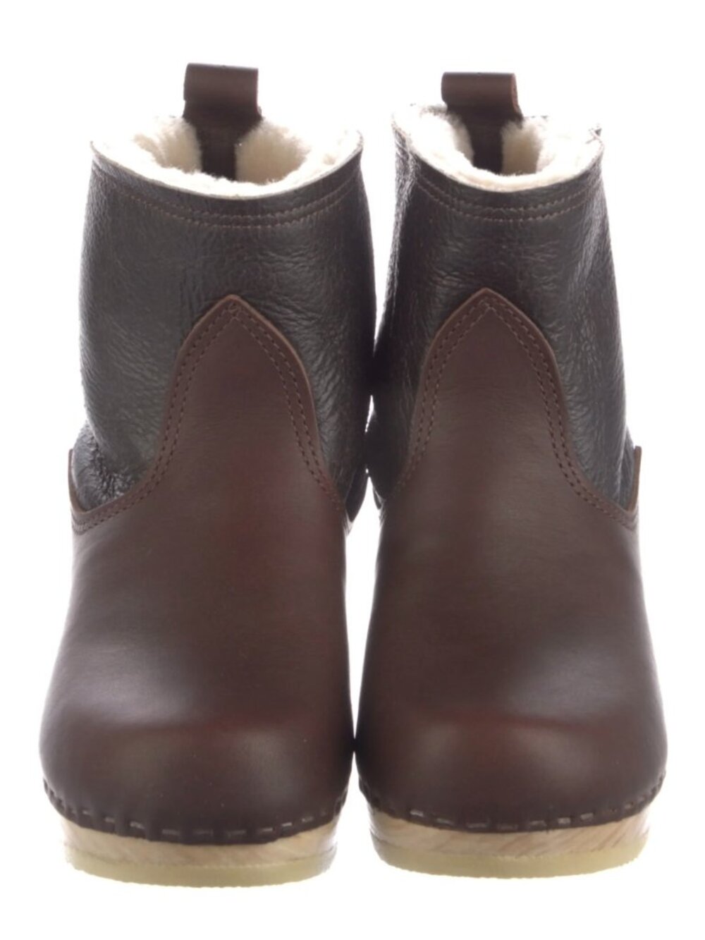 No.6 Pull On Shearling Mid Heel Boots size 37 in Brown Aviator